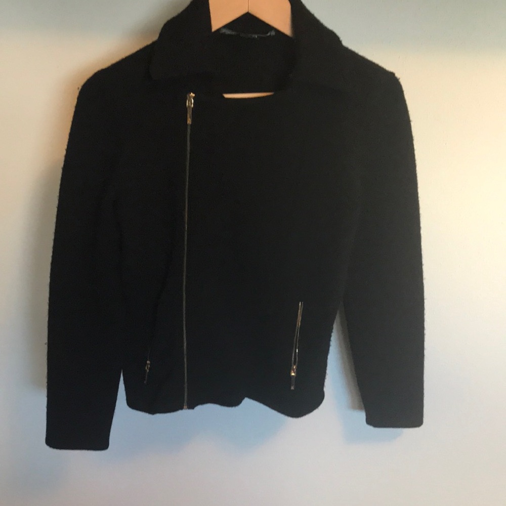 Ralph Lauren Moto style sweater jacket